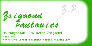 zsigmond paulovics business card